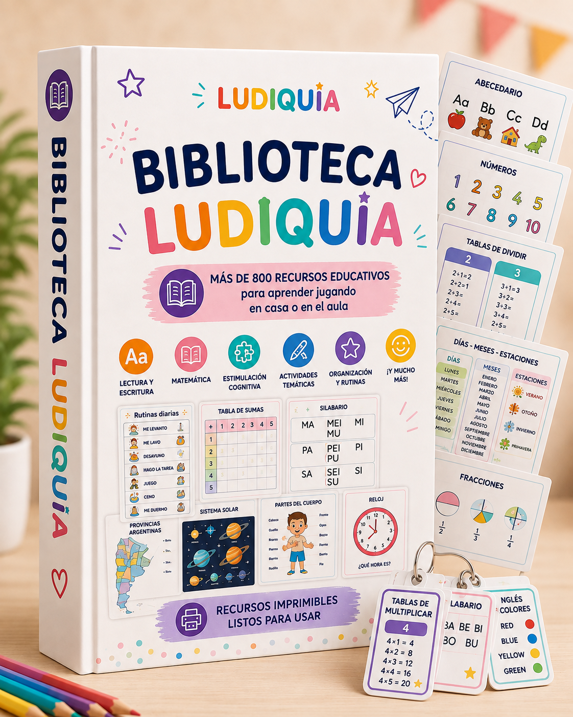 Biblioteca Ludiquia | Material Educativo Imprimible 🌈💜