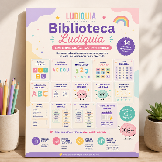 Biblioteca Ludiquia | Material Didáctico Imprimible